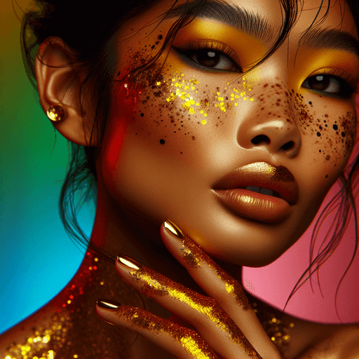 Eksperimen dengan Freckles Gliter Emas: Makeup Berani untuk Hari Istimewa