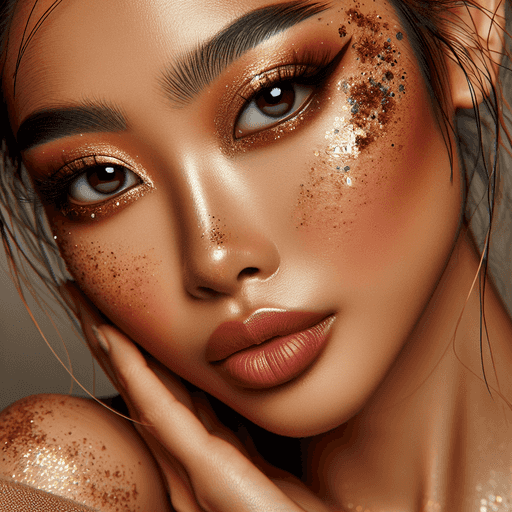 Inspirasi Makeup Glitter dengan Sentuhan Freckles Emas untuk Kesempurnaan Tampilan